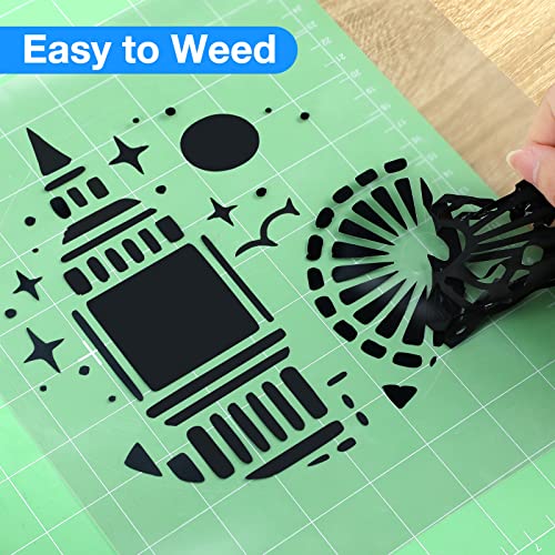 12" x 10ft Heat Transfer Vinyl HTV Rolls Black, Sooez HTV Vinyl for T-Shirt, Iron on Vinyl, Easy to Cut & Weed for DIY Heat Vinyl Design - Image 5