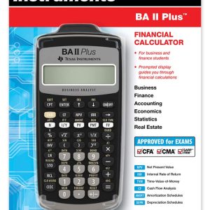 Texas Instruments BA II Plus Financial Calculator, Black Medium